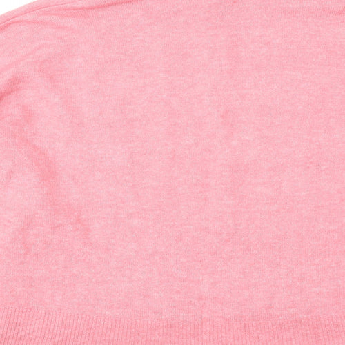 H&M Womens Pink Roll Neck Polyester Pullover Jumper Size XL