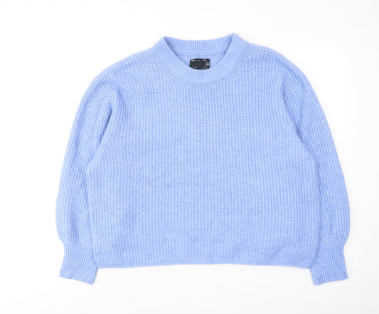 ASOS Womens Blue Round Neck Polyester Pullover Jumper Size 14