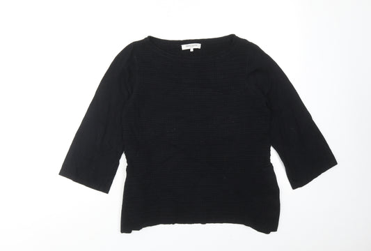 Great Plains Womens Black Round Neck Viscose Pullover Jumper Size S