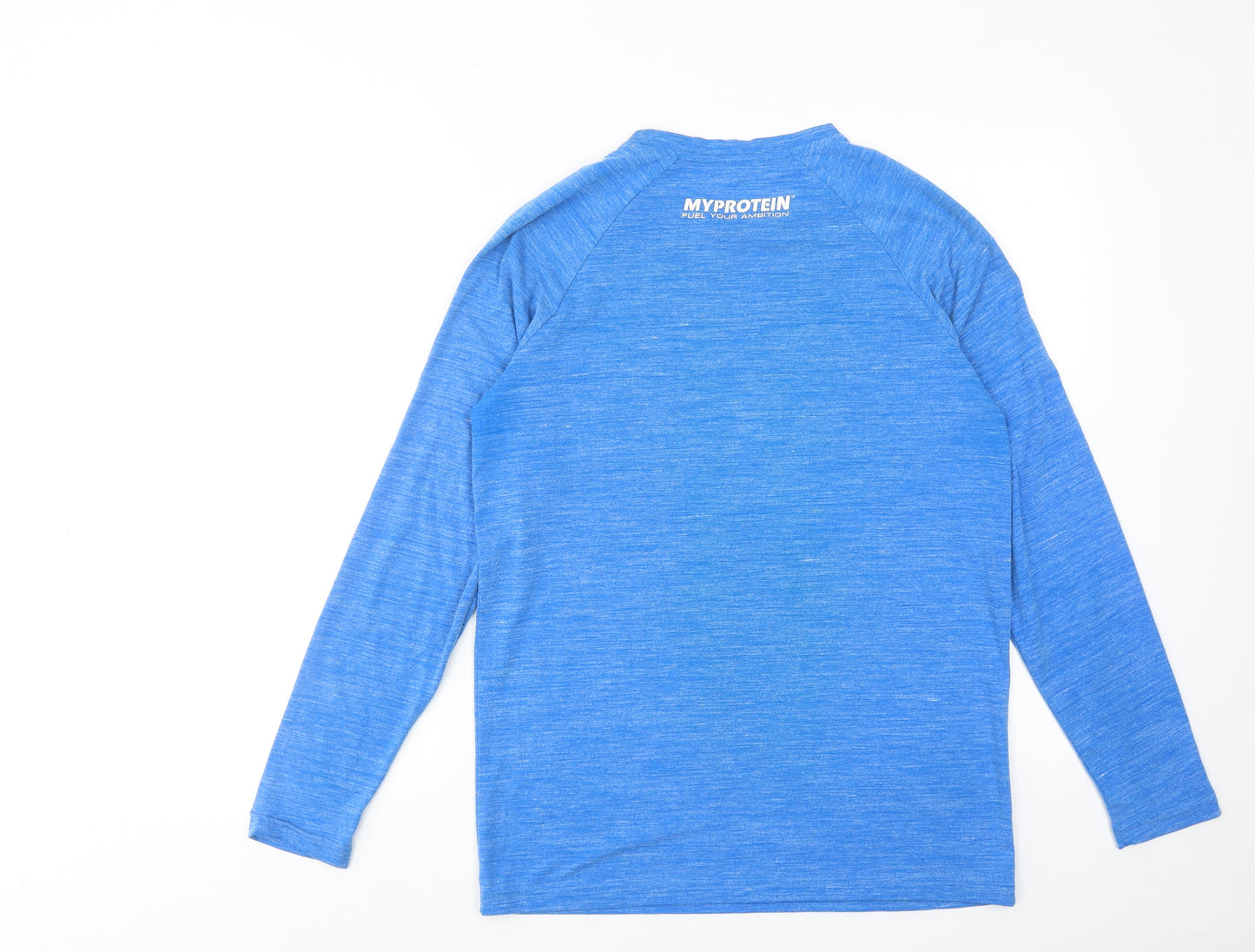 Myprotein Mens Blue Polyester Pullover Casual Size S Round Neck Pullover