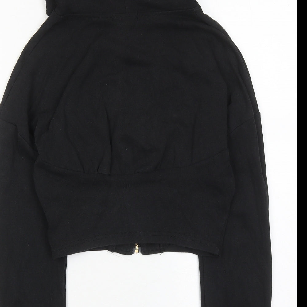 Nana Womens Black Polyester Full Zip Hoodie Size M Zip