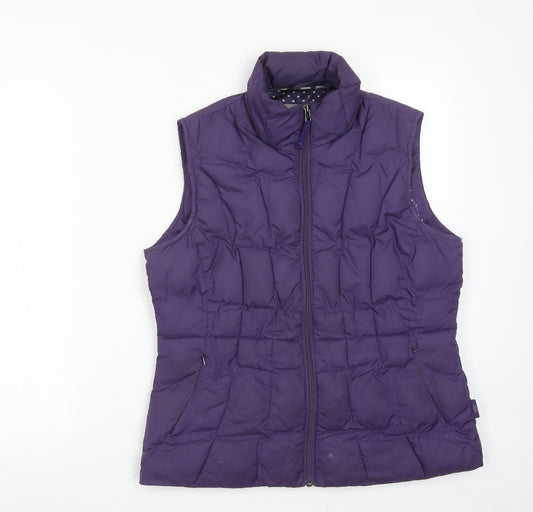 Per Una Womens Purple Gilet Jacket Size S Zip