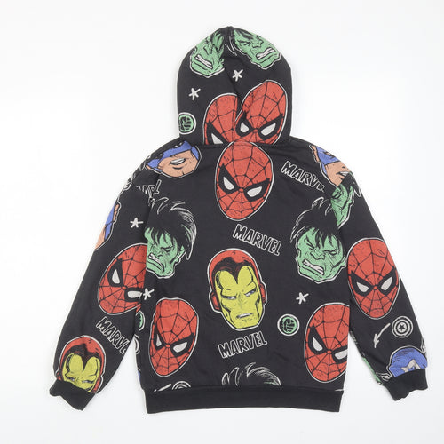 Marvel Boys Grey Geometric Cotton Pullover Hoodie Size 8-9 Years Pullover - Avengers