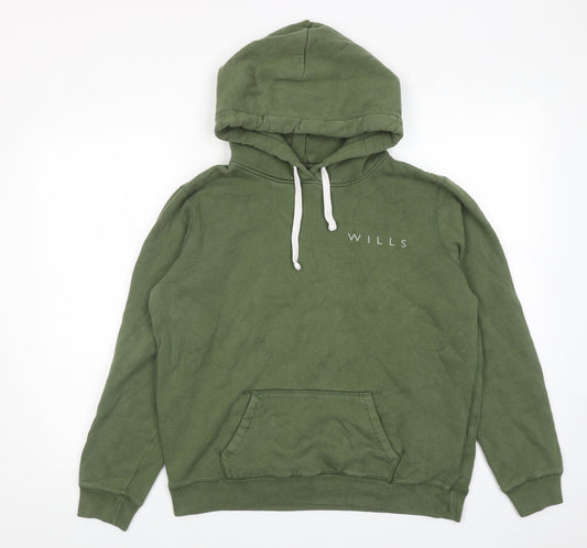 Jack Wills Womens Green Cotton Pullover Hoodie Size 12 Pullover