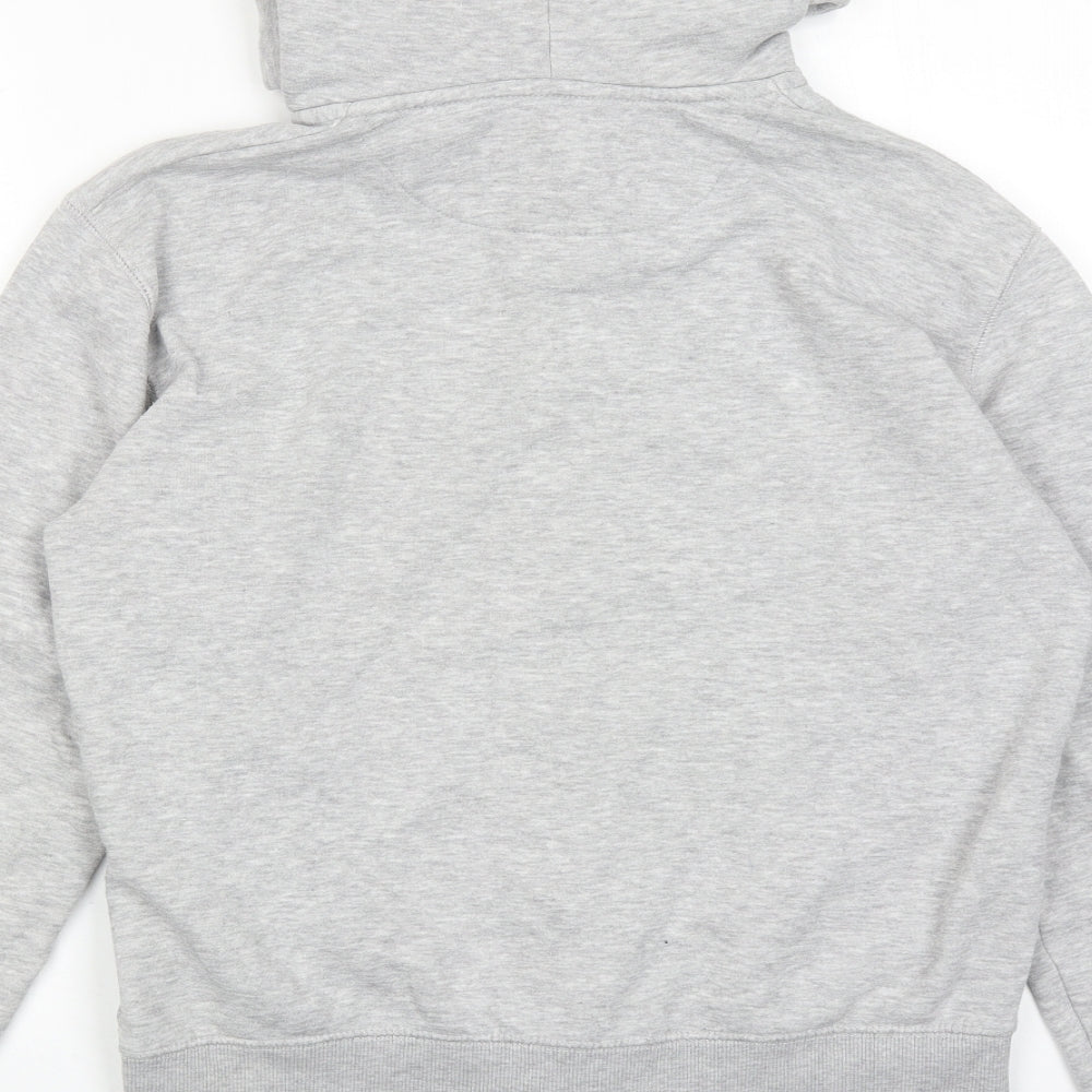French Connection Womens Grey Cotton Full Zip Hoodie Size S Zip
