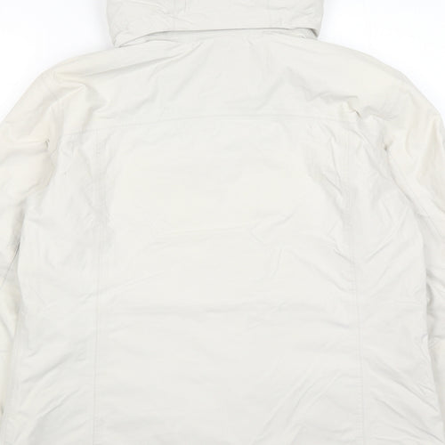DECATHLON Womens Ivory Windbreaker Jacket Size L Zip