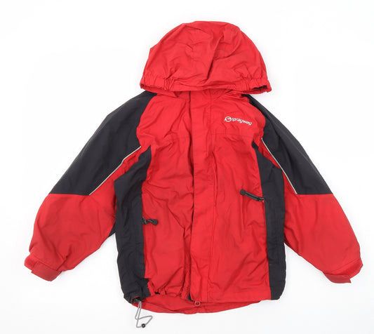 Sprayway Boys Red Windbreaker Jacket Size 6 Years Zip