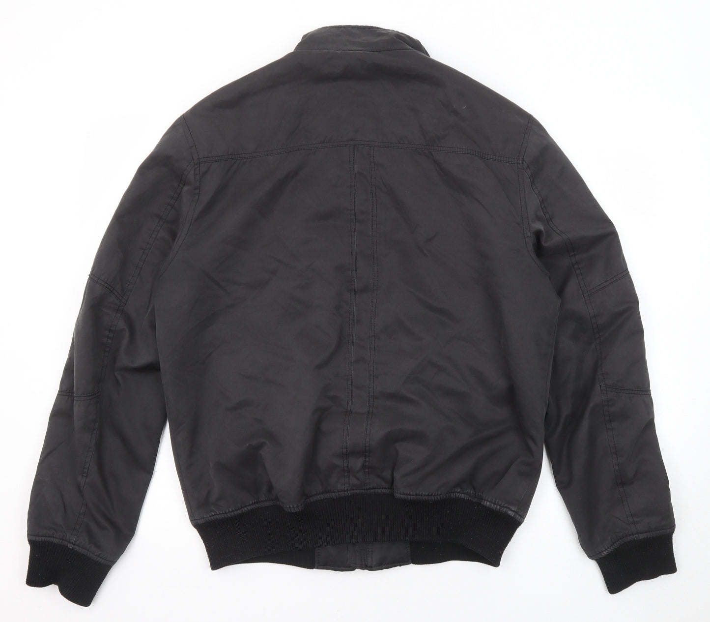 H&M Mens Grey Bomber Jacket Jacket Size M Zip