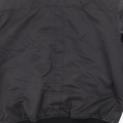 H&M Mens Grey Bomber Jacket Jacket Size M Zip