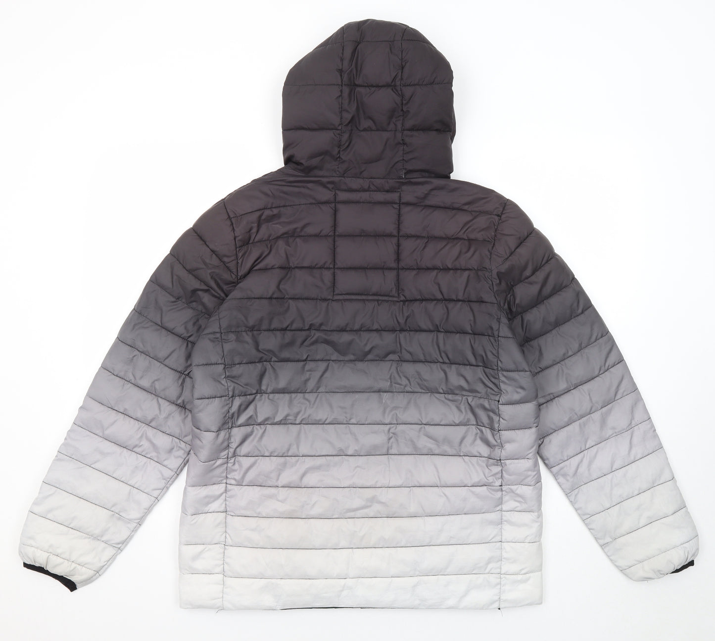 Hype Boys Grey Quilted Jacket Size 14 Years Zip