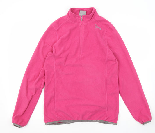TOG24 Womens Pink Polyester Pullover Sweatshirt Size 12 Zip - Size 12-14