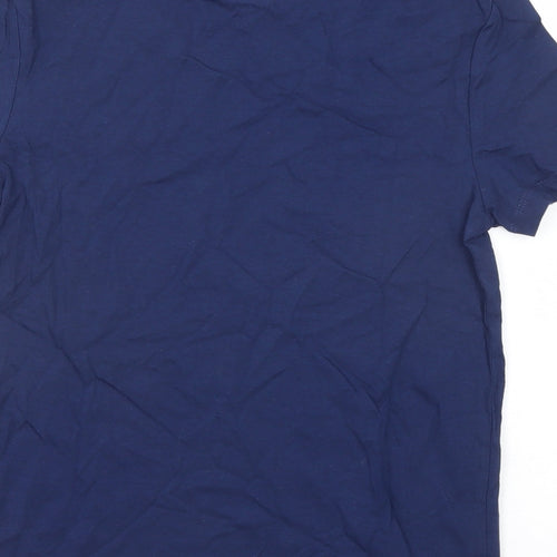 Marks and Spencer Boys Blue Polyester Basic T-Shirt Size 10-11 Years Round Neck Pullover - Today Is A Good Day