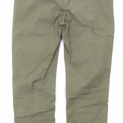 Gap Boys Green Cotton Jogger Trousers Size 10-11 Years Regular Drawstring