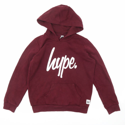 Hype Girls Purple Cotton Pullover Hoodie Size 13 Years Pullover
