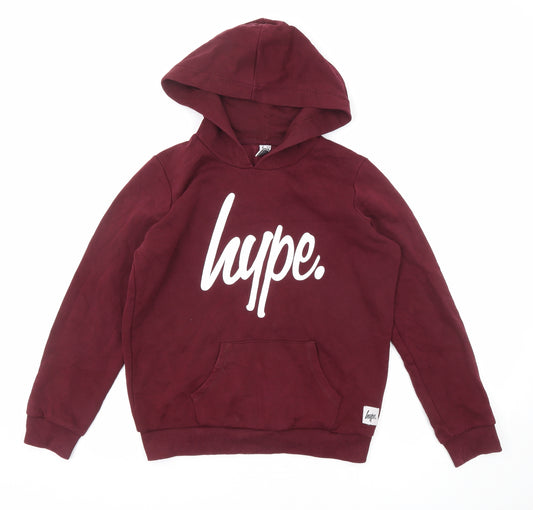 Hype Girls Purple Cotton Pullover Hoodie Size 13 Years Pullover