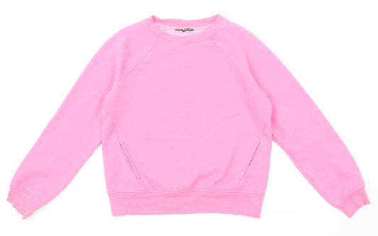 GOODMOVE Womens Pink Cotton Pullover Sweatshirt Size 6 Pullover