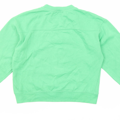 Zara Womens Green Polyester Pullover Sweatshirt Size S Pullover
