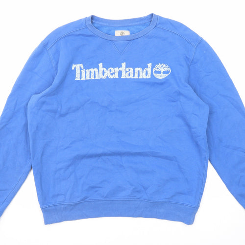 Timberland Mens Blue Cotton Pullover Sweatshirt Size L