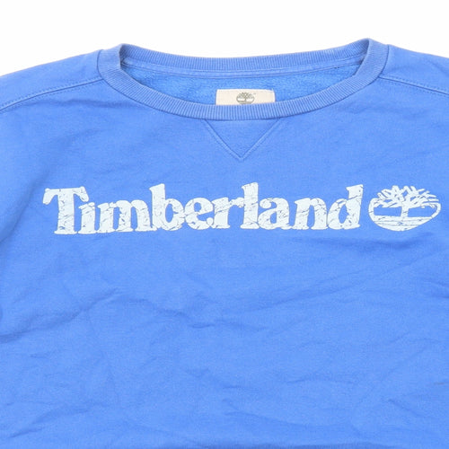 Timberland Mens Blue Cotton Pullover Sweatshirt Size L