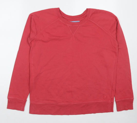 Crew Clothing Womens Red Cotton Pullover Sweatshirt Size 14 Pullover