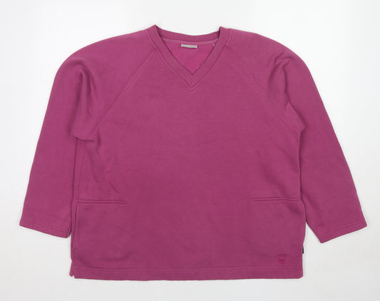 Joie de Vivre Womens Purple Polyester Pullover Sweatshirt Size L Pullover