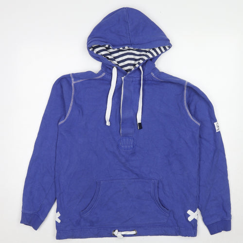 Lazy Jacks Womens Blue Cotton Pullover Hoodie Size S Pullover