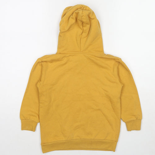 H&M Boys Yellow Cotton Pullover Hoodie Size 4-5 Years Pullover - Age 4-6 Years Happy Exploring