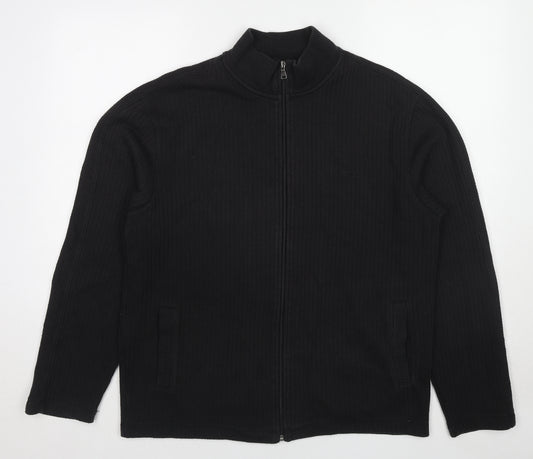 Ben Sherman Mens Black Cotton Full Zip Sweatshirt Size XL