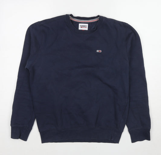 Tommy Jeans Mens Blue Cotton Pullover Sweatshirt Size XS
