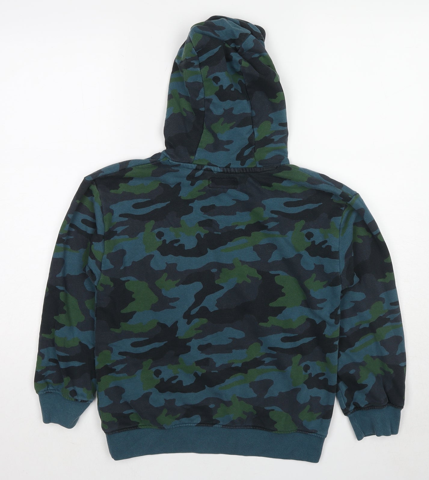 NEXT Boys Blue Camouflage Cotton Pullover Hoodie Size 10 Years Pullover
