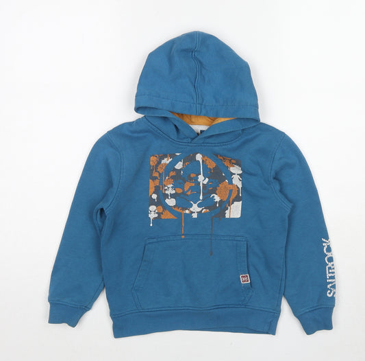 Saltrock Boys Blue Cotton Pullover Hoodie Size 4-5 Years Pullover