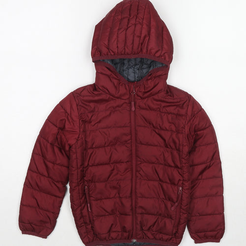 Honor & Pride Boys Red Quilted Jacket Size 5-6 Years Zip