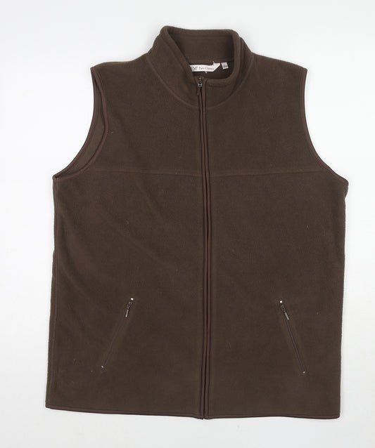 EWM Womens Brown Gilet Jacket Size 18 Zip