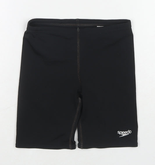 Speedo Boys Black Polyester Compression Shorts Size 6 Years Regular - Swim Shorts