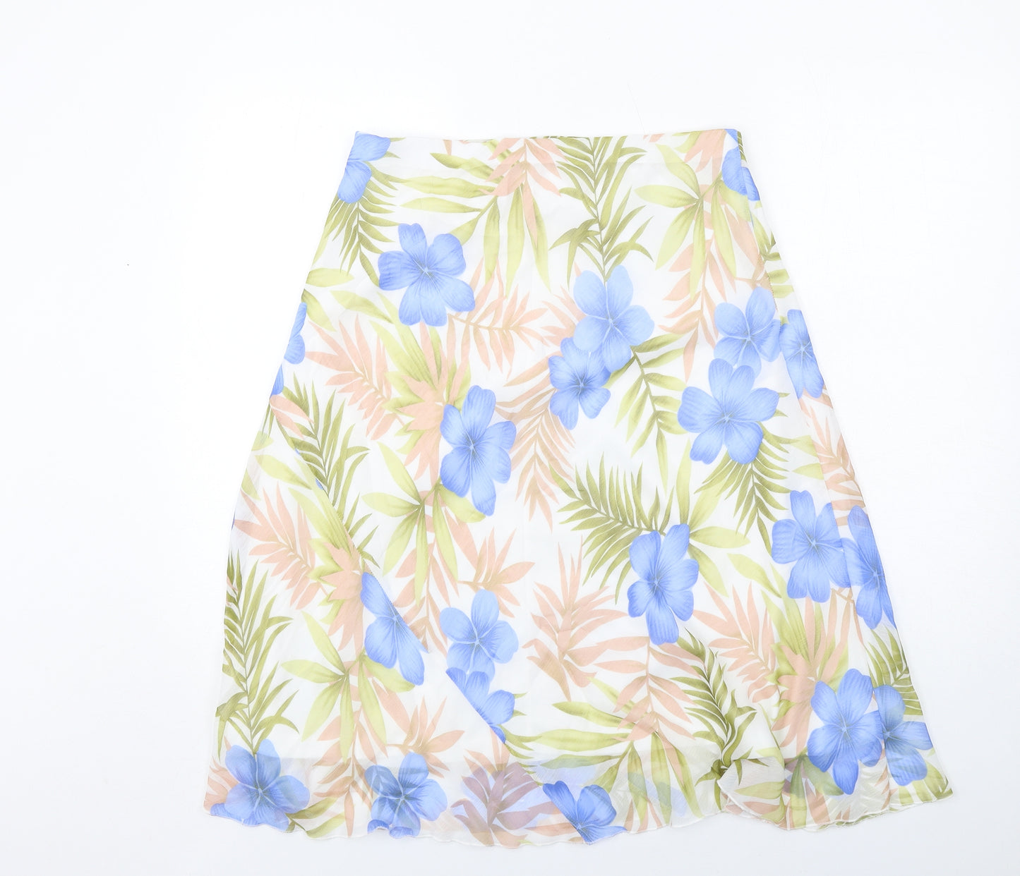 EWM Womens Multicoloured Floral Polyester Swing Skirt Size 16