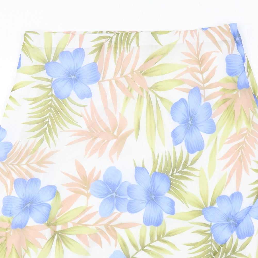 EWM Womens Multicoloured Floral Polyester Swing Skirt Size 16