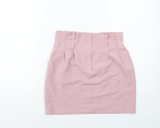 Miss Selfridge Womens Pink Viscose Tulip Skirt Size 8 Zip