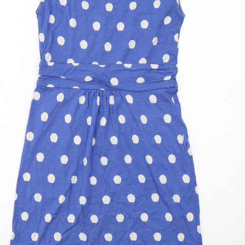 Baby Boden Womens Blue Polka Dot Modal Shift Size 10 Round Neck Pullover