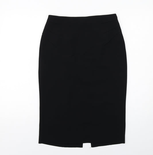 Hobbs Womens Black Polyester Straight & Pencil Skirt Size 10 Zip