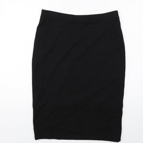 Marks and Spencer Womens Black Polyester Straight & Pencil Skirt Size 14