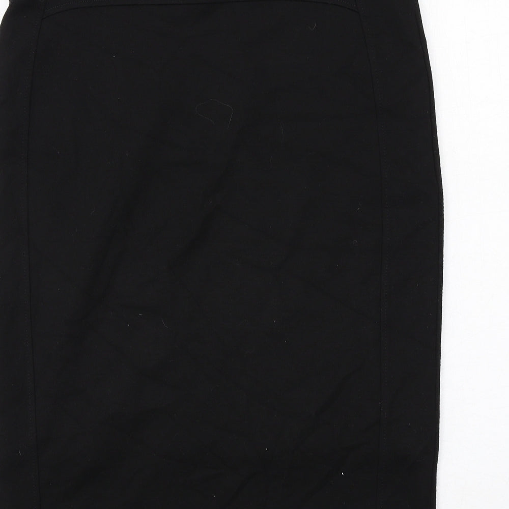 Marks and Spencer Womens Black Polyester Straight & Pencil Skirt Size 14