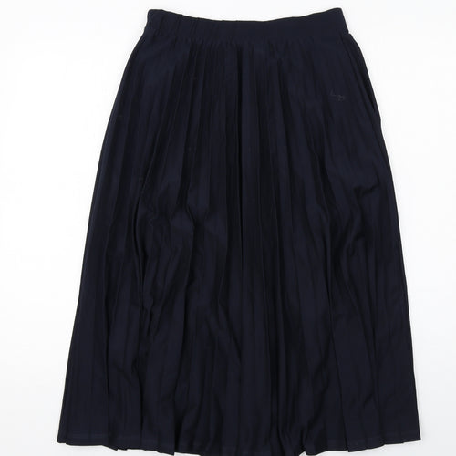 Marks and Spencer Womens Blue Polyester Pleated Skirt Size 8