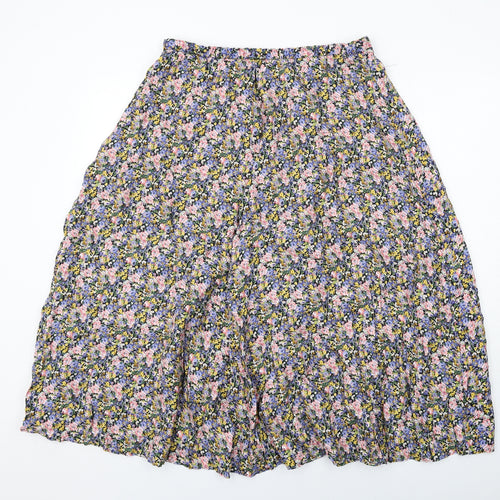 Zara Womens Multicoloured Geometric Polyester Swing Skirt Size XL