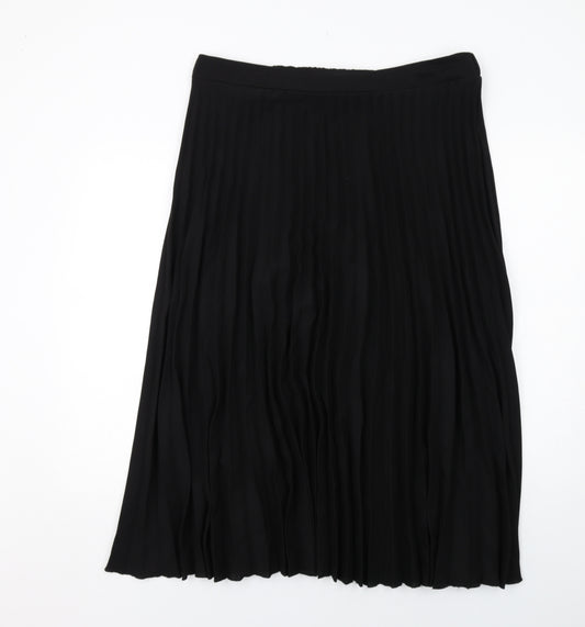New Look Womens Black Polyester Pleated Skirt Size 18