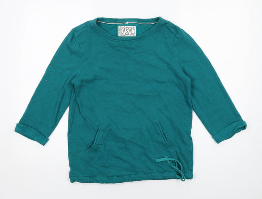 Seasalt Womens Green Cotton Pullover Sweatshirt Size 8 Pullover