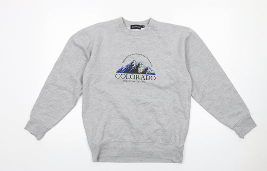 PRETTYLITTLETHING Womens Grey Polyester Pullover Sweatshirt Size S Pullover - Colorado