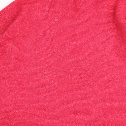 Marks and Spencer Womens Pink Round Neck Acrylic Pullover Jumper Size S
