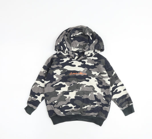 NEXT Boys Multicoloured Camouflage Cotton Pullover Hoodie Size 4-5 Years Pullover - Little Man