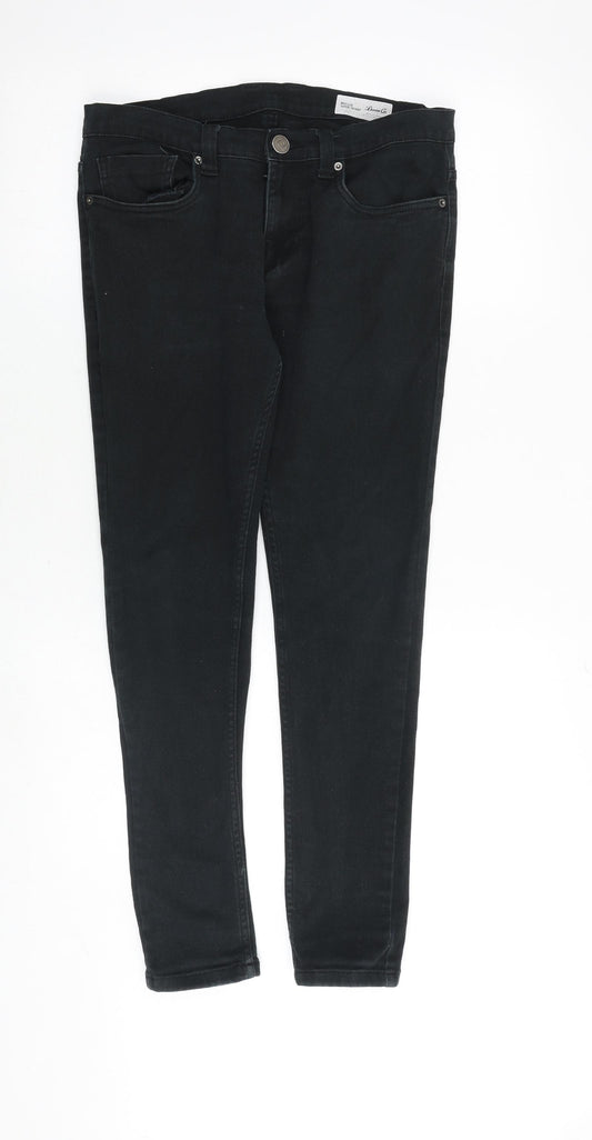 Denim & Co. Mens Black Cotton Skinny Jeans Size 32 in Slim Zip