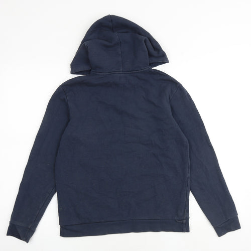 River Island Boys Blue Cotton Pullover Hoodie Size 11-12 Years Pullover